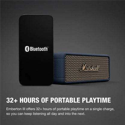 Marshall Emberton III Portable Bluetooth Speaker (Midnight Blue)