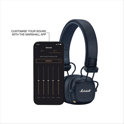 Marshall MAJOR V Wireless On-Ear Bluetooth Headphones (Midnight Blue)