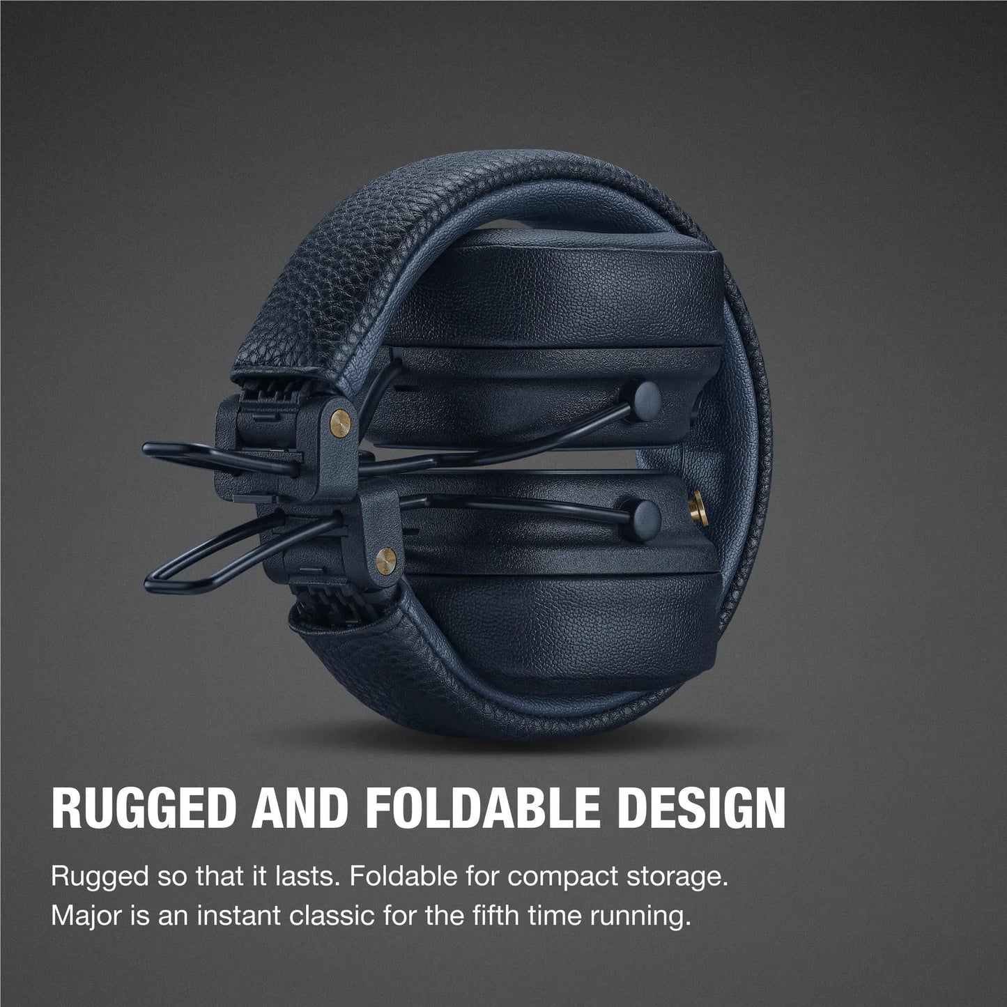Marshall MAJOR V Wireless On-Ear Bluetooth Headphones (Midnight Blue)