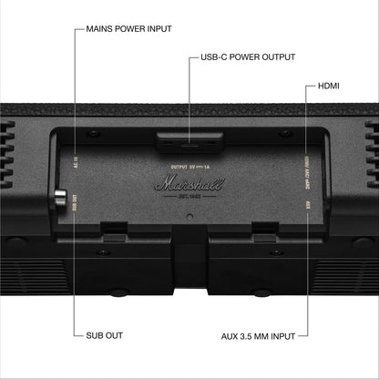 Marshall Heston 60 Soundbar (Black)