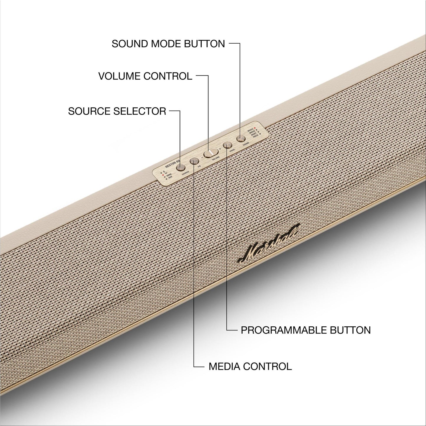 Marshall Heston 60 Soundbar (Cream)