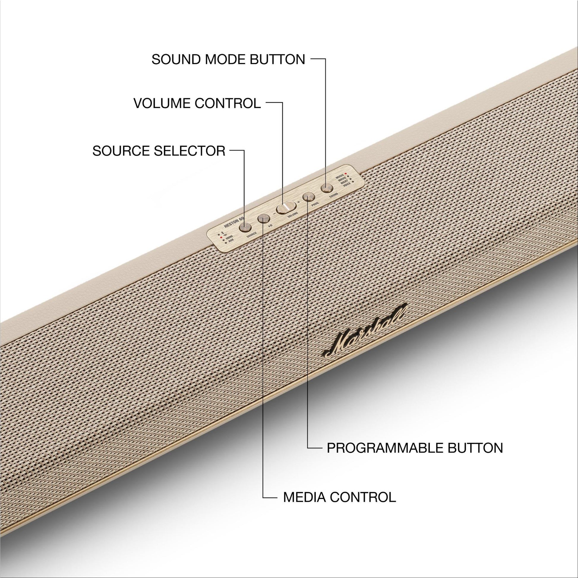Marshall Heston 60 Soundbar (Cream)