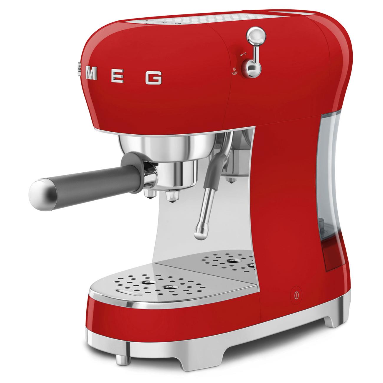 Smeg 50's Style Espresso Manual Coffee Machine (Red)