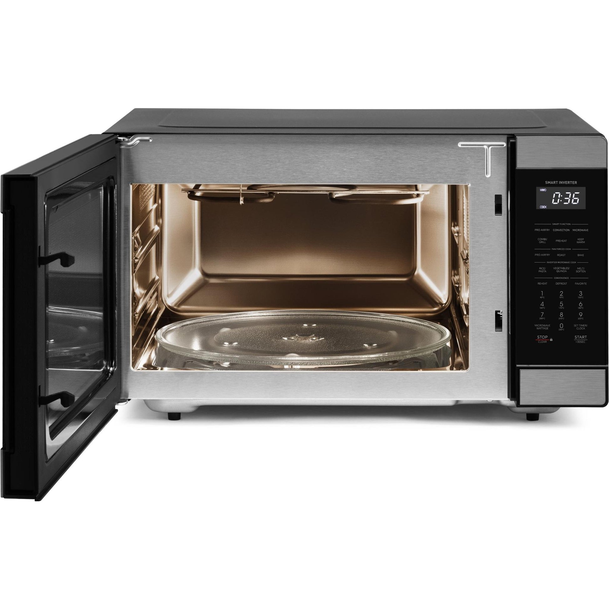 Sharp 36L Pro Airfry Convection Microwave (Black Stainless}