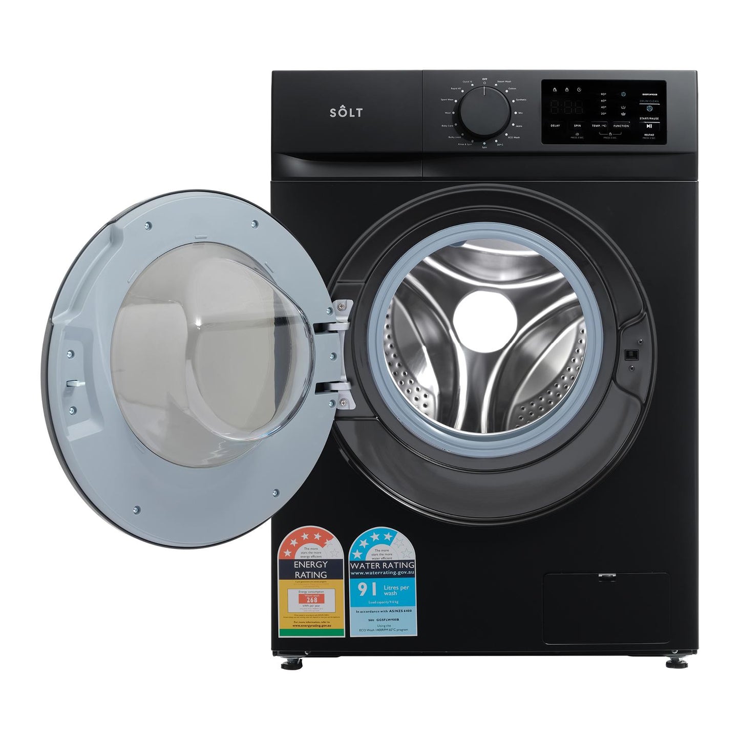 Solt GGSFLW900B 9kg Front Load Washer (Black)