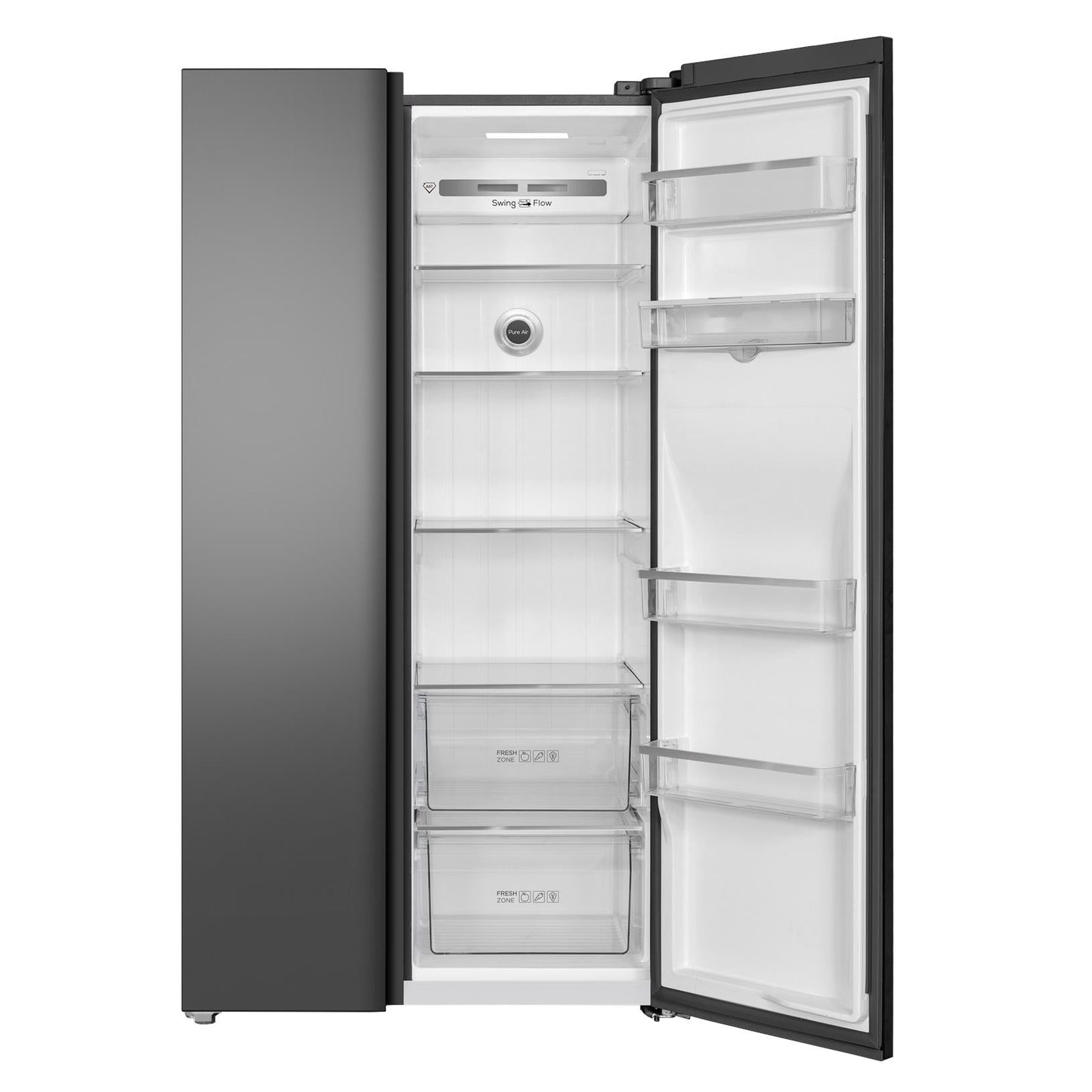 TCL TRF630SHG 631L Side by Side Fridge (Grey)