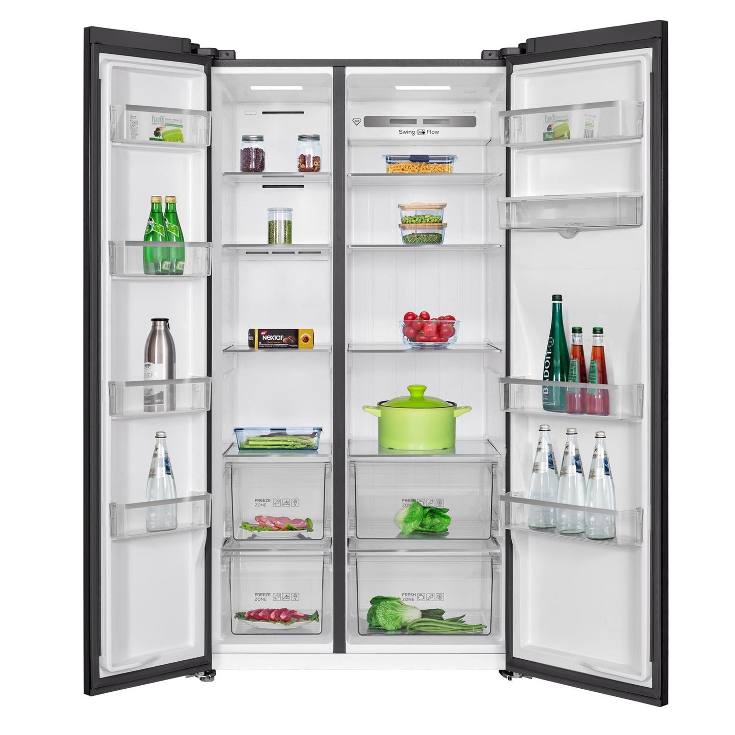 TCL TRF630SHG 631L Side by Side Fridge (Grey)