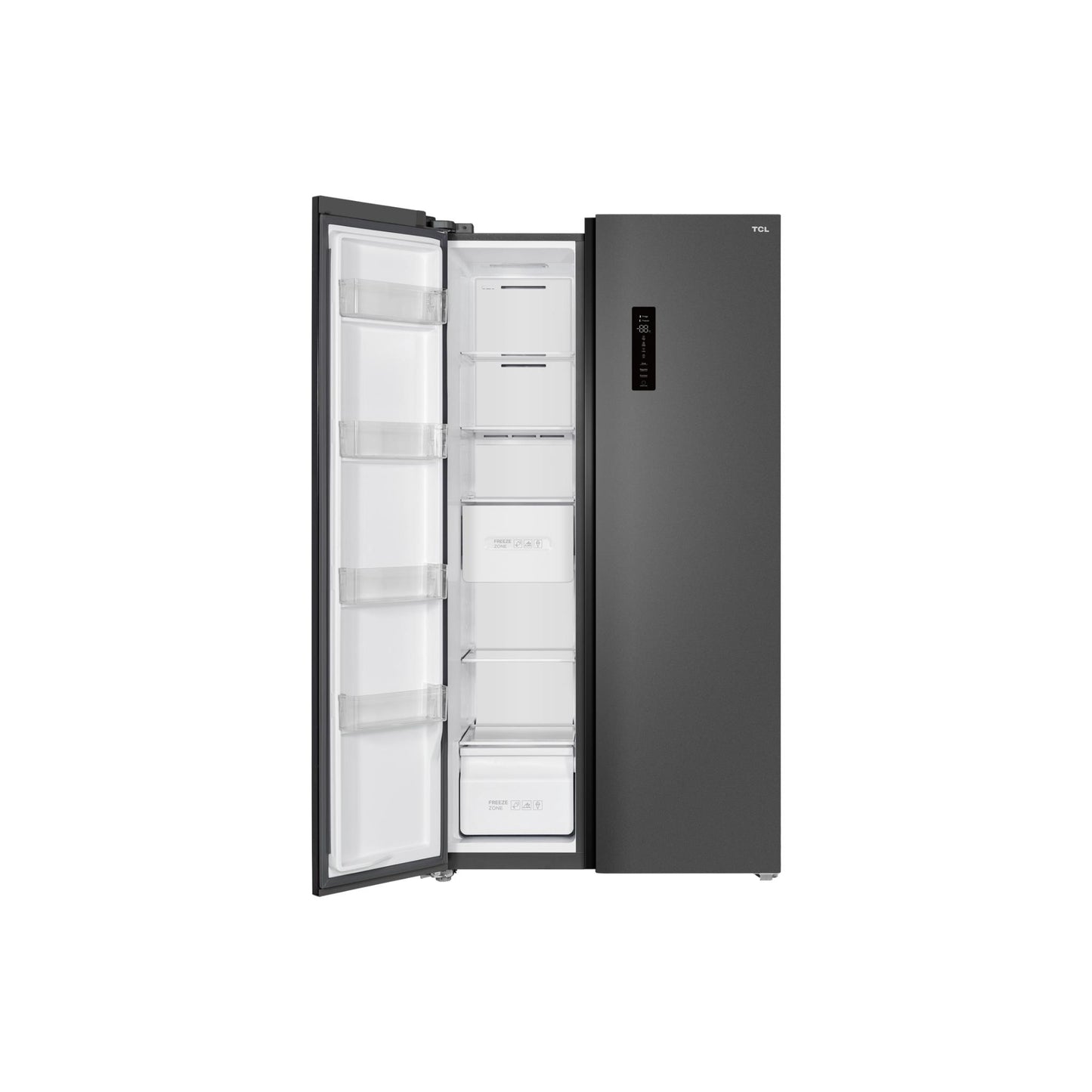 TCL P525SBC 505L Side by Side Fridge (Grey)