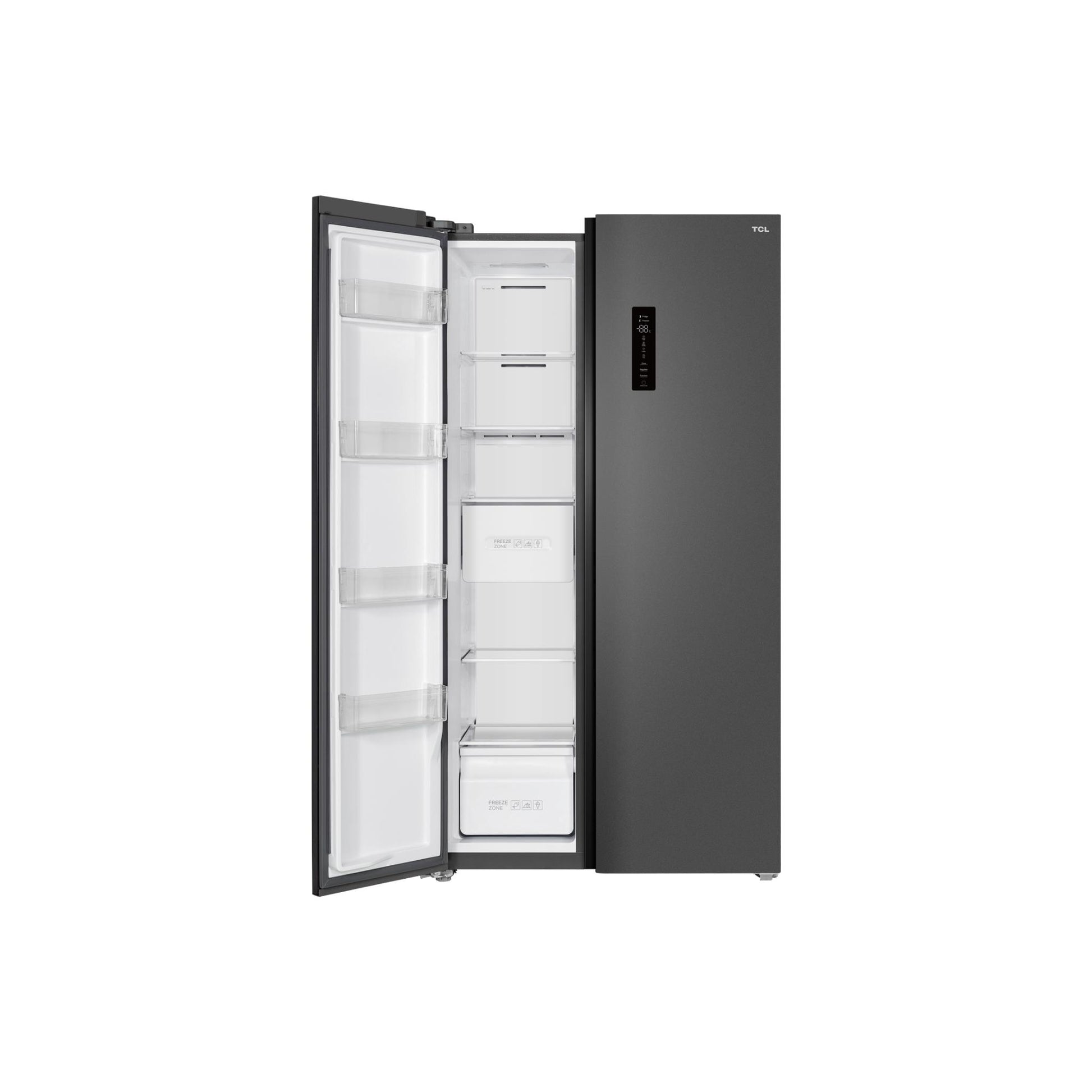 TCL P525SBC 505L Side by Side Fridge (Grey)
