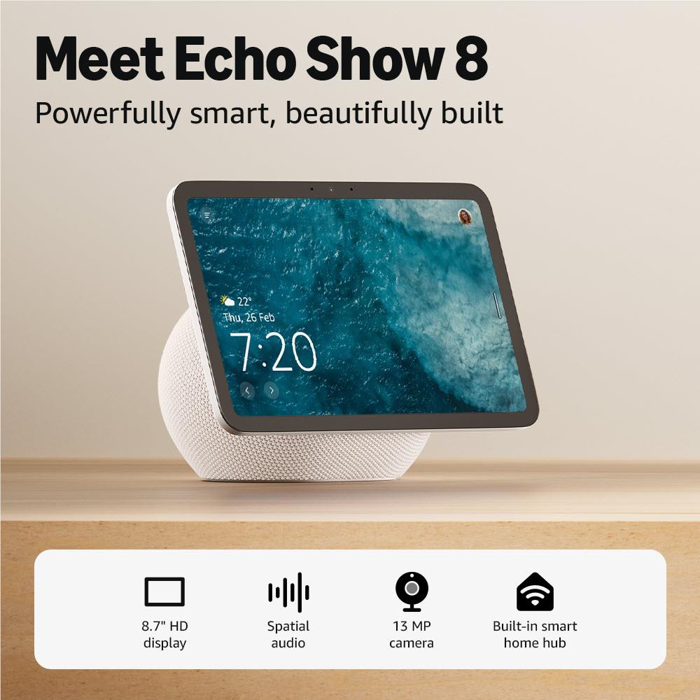 Amazon Echo Show 8 (Glacier White)