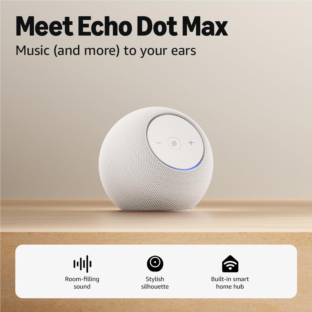 Amazon Echo Dot Max (Glacier White)