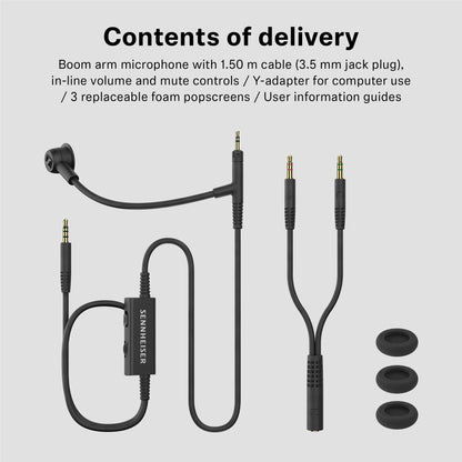 Sennheiser HD500 BAM Boom Arm Microphone for HD 500 Series/HD 620S Headphones