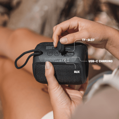 Wave 12W LED BT Portable Speaker - Small (Black)