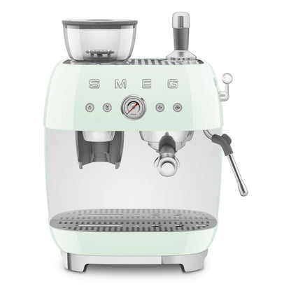 Smeg 50's Style Espresso Manual Coffee Machine with Grinder (Pastel Green)