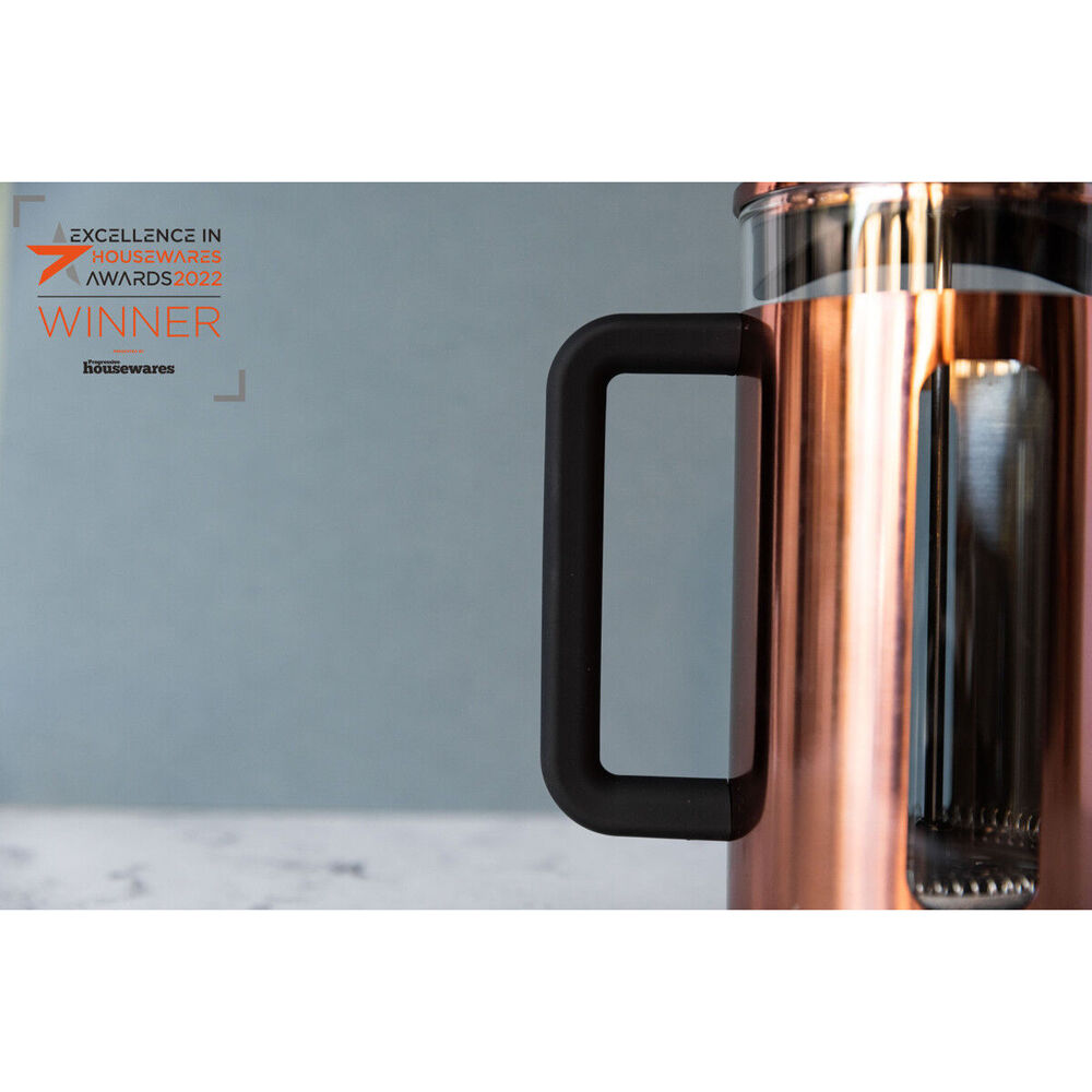 La Cafetiere Pisa 3-Cup 350ml Stainless Steel Glass French Press (Copper)