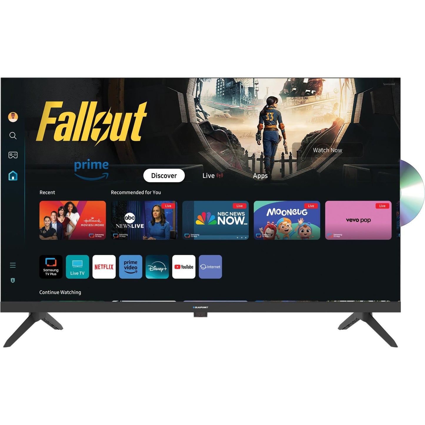 Blaupunkt 32" HD TV with Tizen OS DVD Player and 12V Car Charger