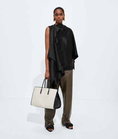 Bottega Veneta Barbara Tote in Natural and Espresso