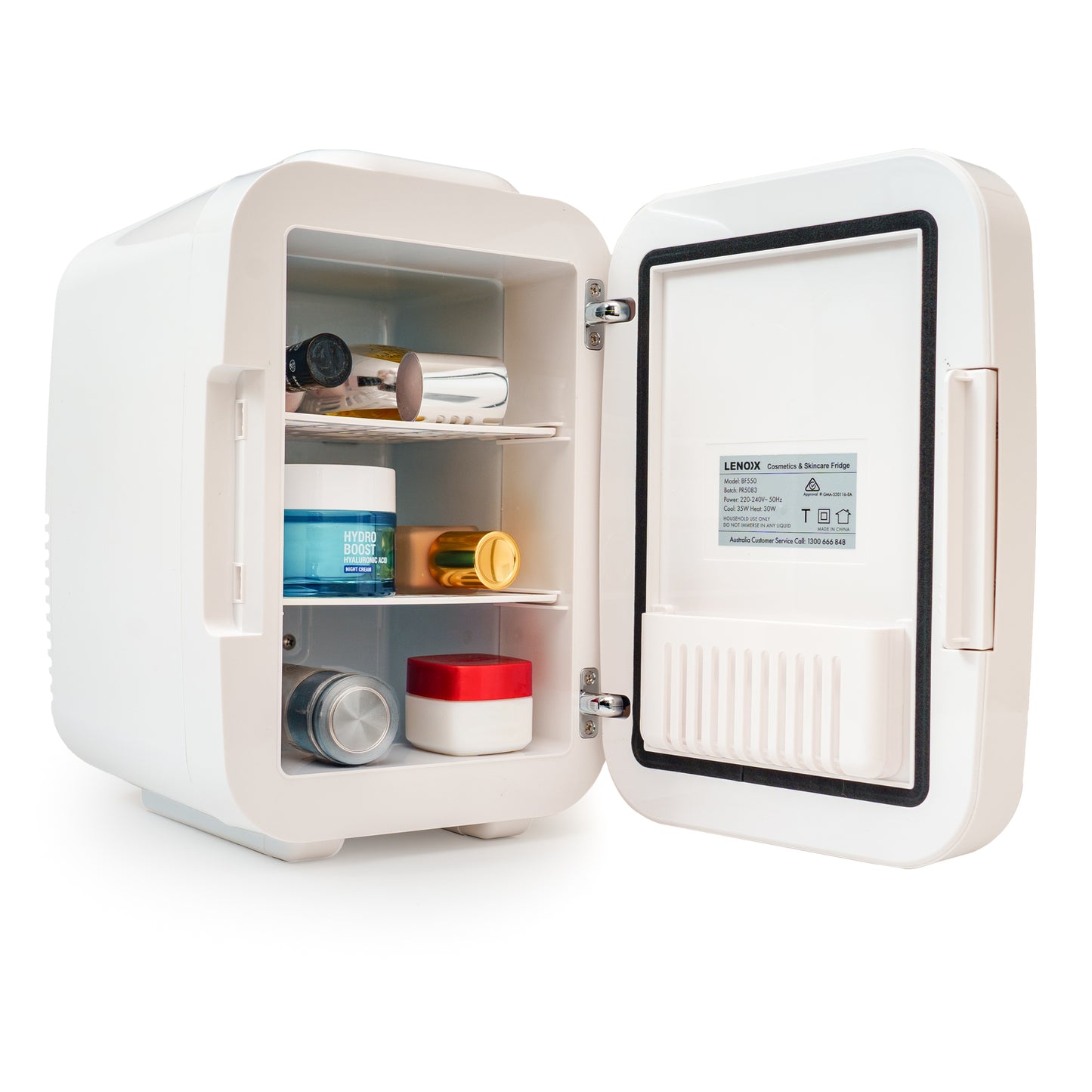 Lenoxx 4L Beauty Cosmetic Fridge with Mirror (White)