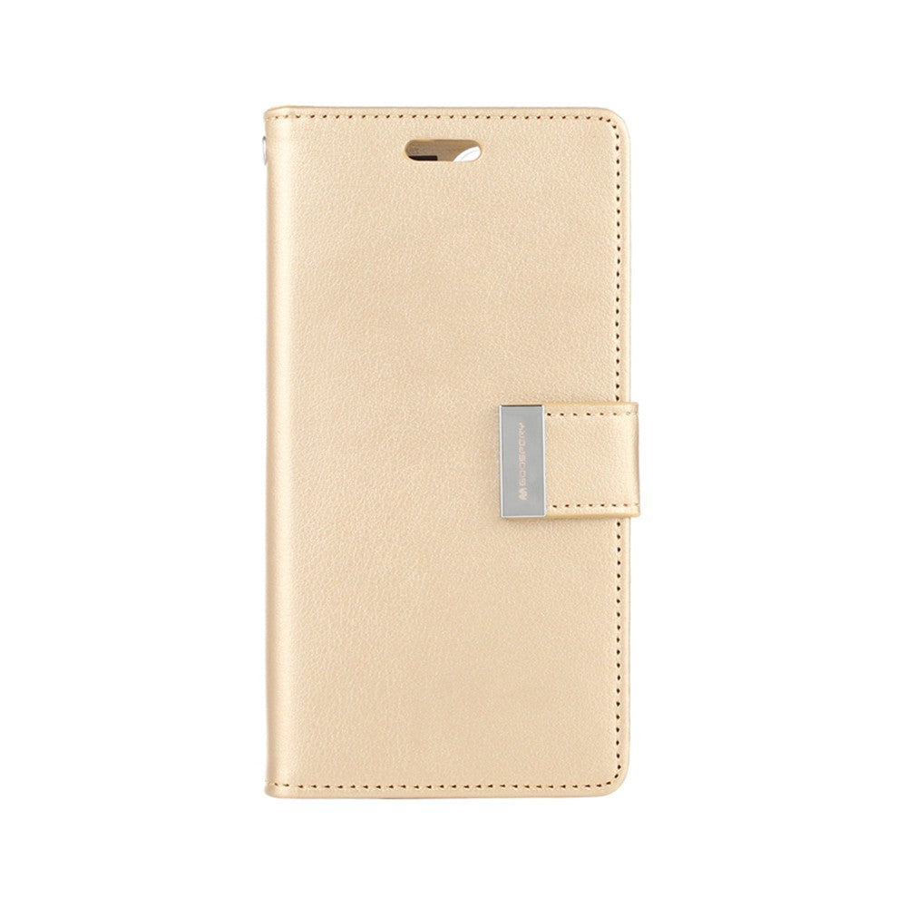 Goospery Rich Diary case for iPhone 15 Pro - Rose Gold