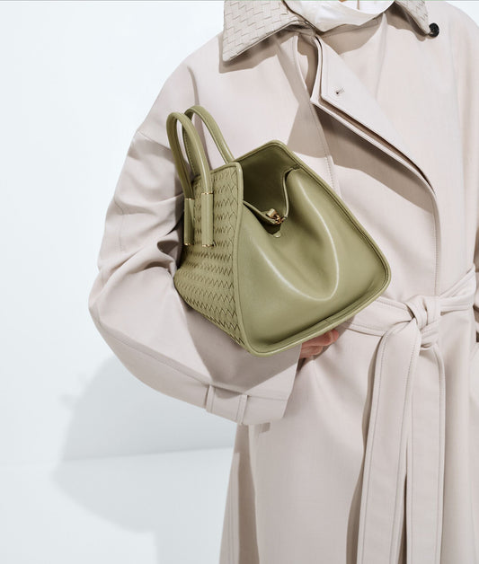 Bottega Veneta Small Barbara Tote in Travertine