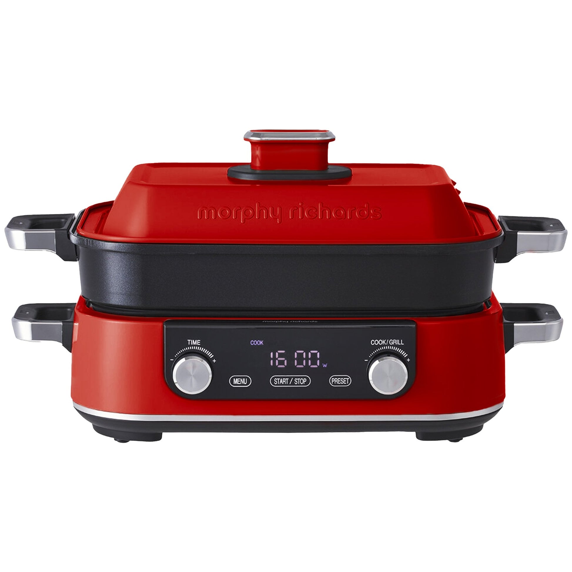 Morphy Richards 3L Non-Stick Multifunction Electric Cooker Pan (Red)