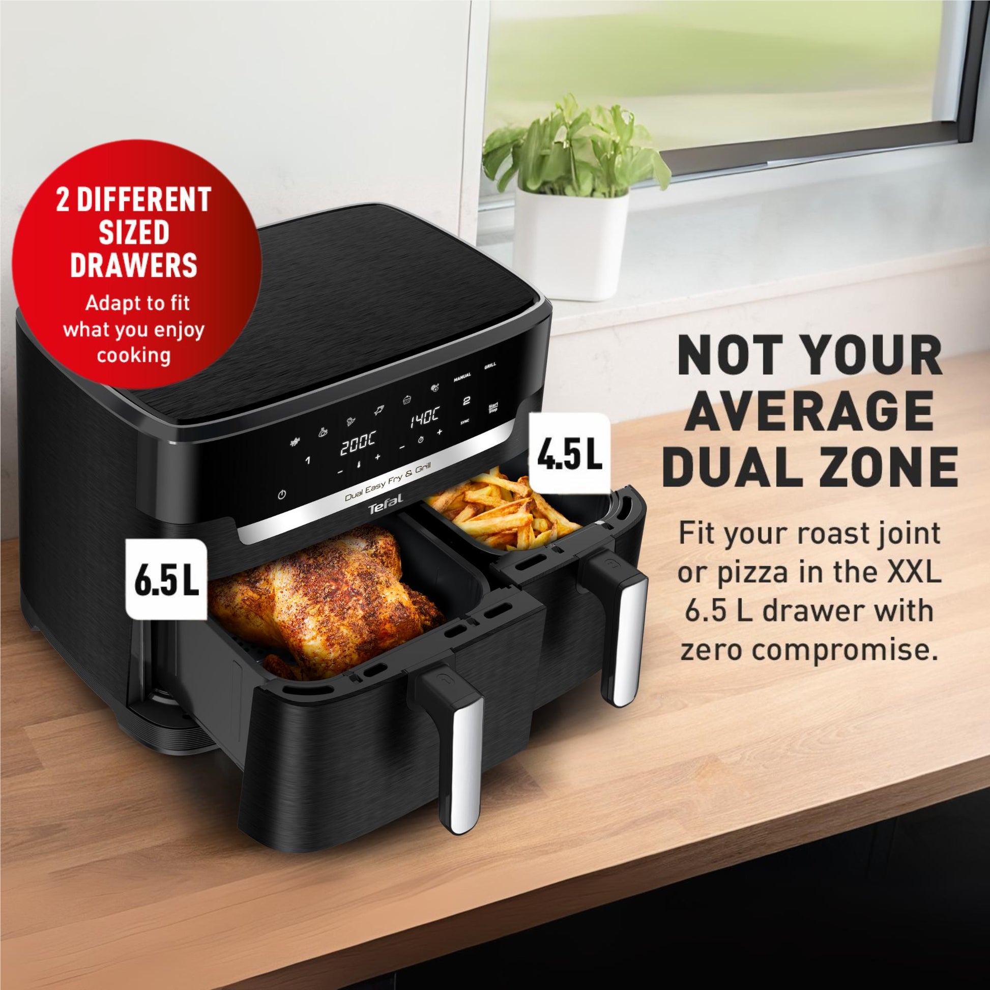 Tefal EY9458 Dual Easy Fry & Grill 11L Air Fryer