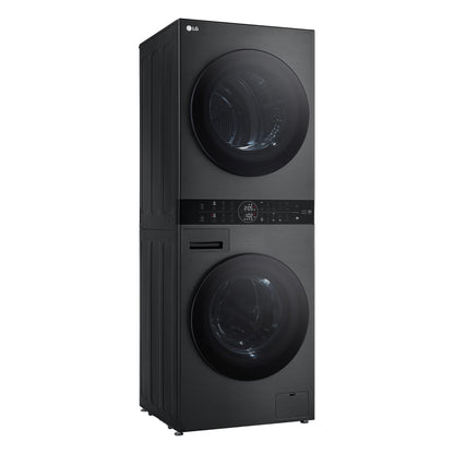LG WWT-1210BX WashTower 12/10kg Compact All-In-One Stacked Washer Dryer (Black)