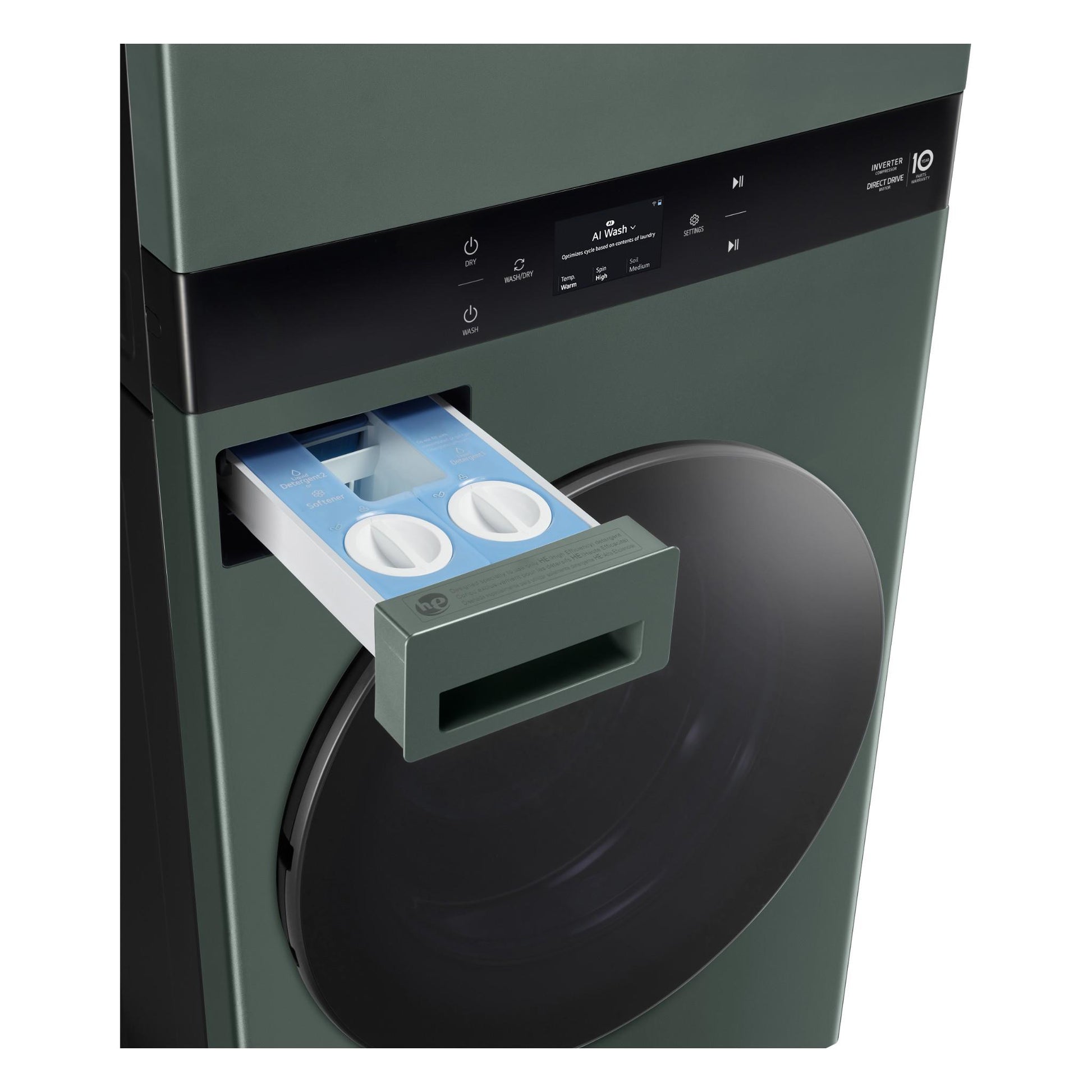 LG WWT-1910FGX AI WashTower™ 19/10KG All-In-One Stacked Washer Dryer (Forest Green)