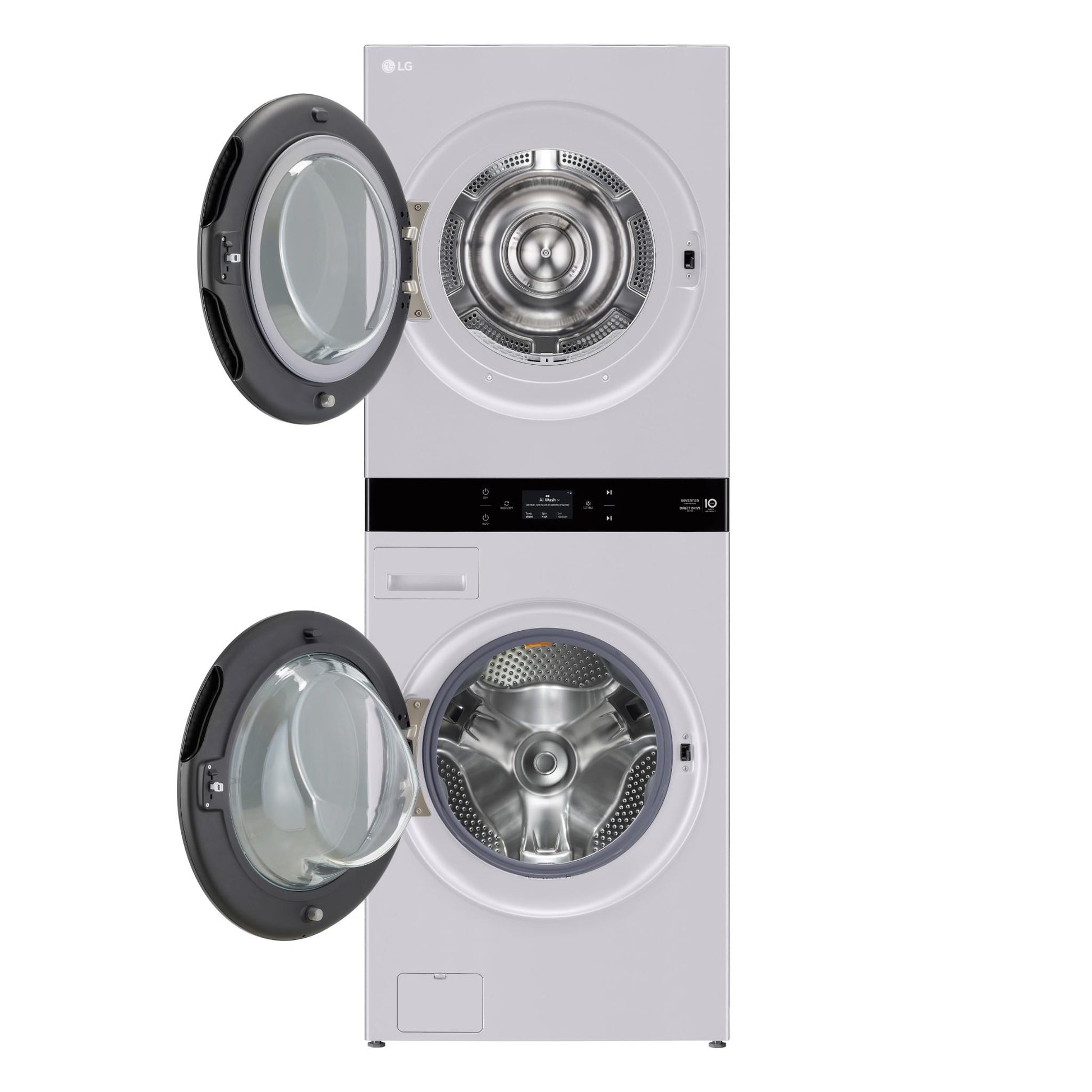 LG WWT-1910GRX AI WashTower™ 19/10KG All-In-One Stacked Washer Dryer (Matte Grey)