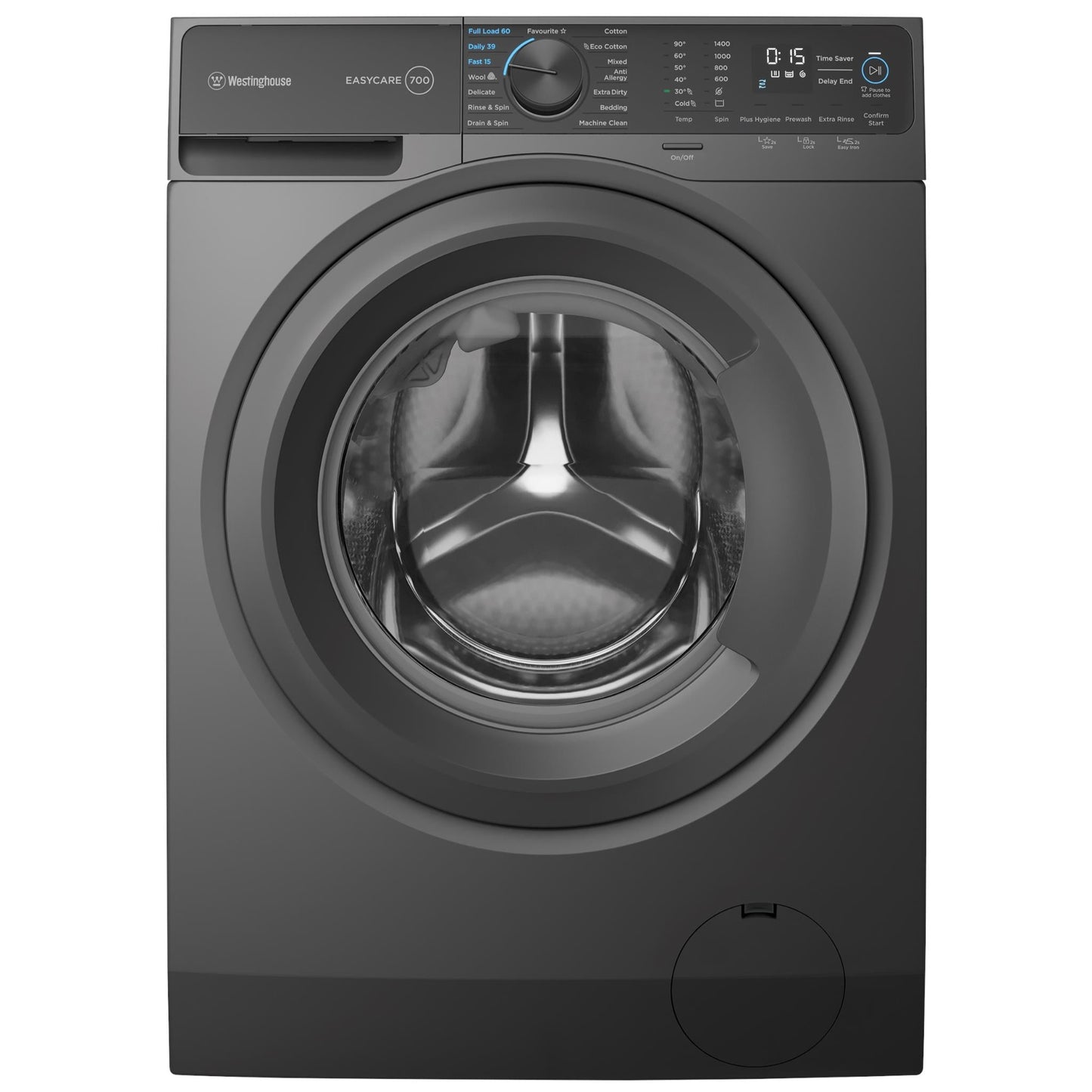 Westinghouse WWF1044M7SAS EasyCare 700 Series 10kg Front Load Washer (Dark Onyx)