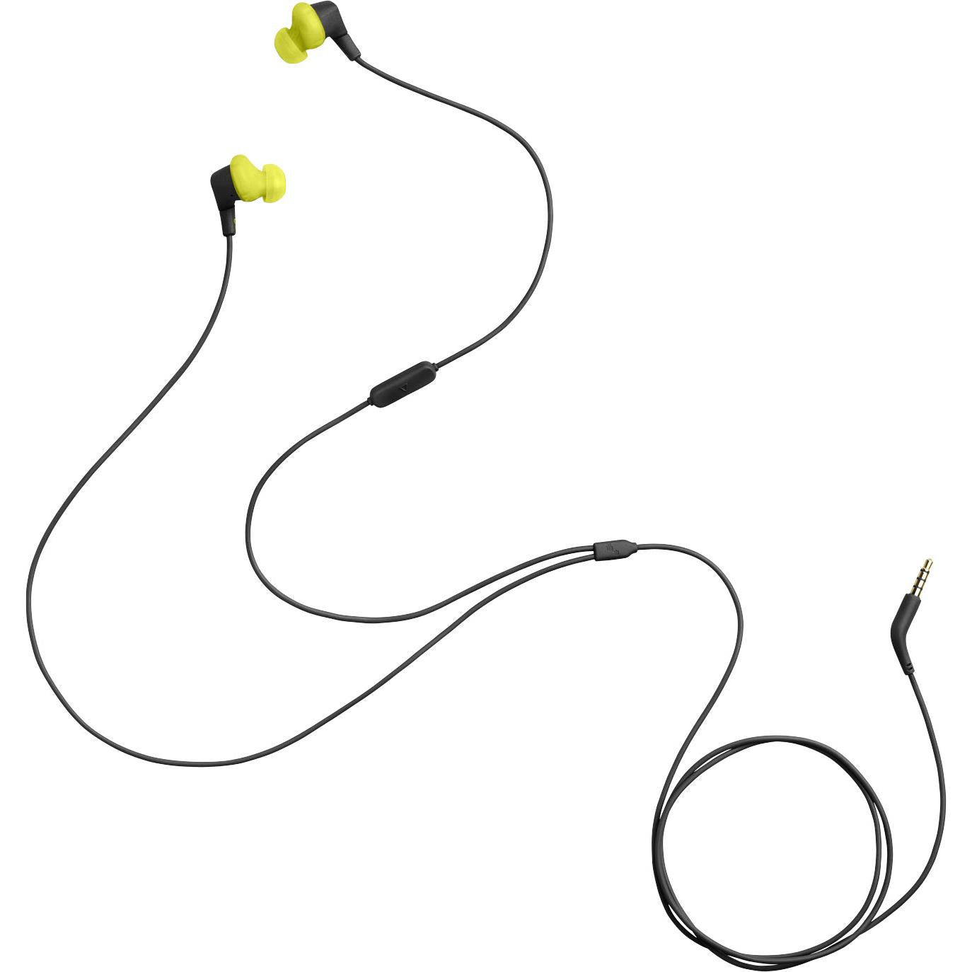 JBL Endurance Run 3 Waterproof Wired In-Ear Headphones (Black/Lime)