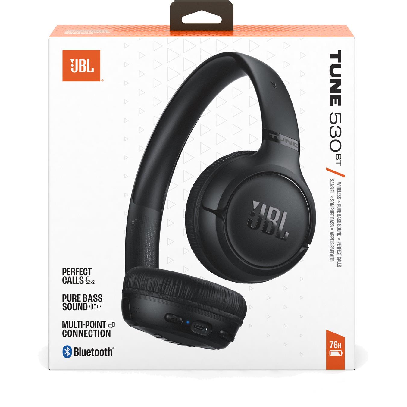 JBL Tune 530BT Wireless On-Ear Headphones (Black)
