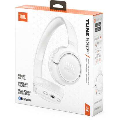 JBL Tune 530BT Wireless On-Ear Headphones (White)
