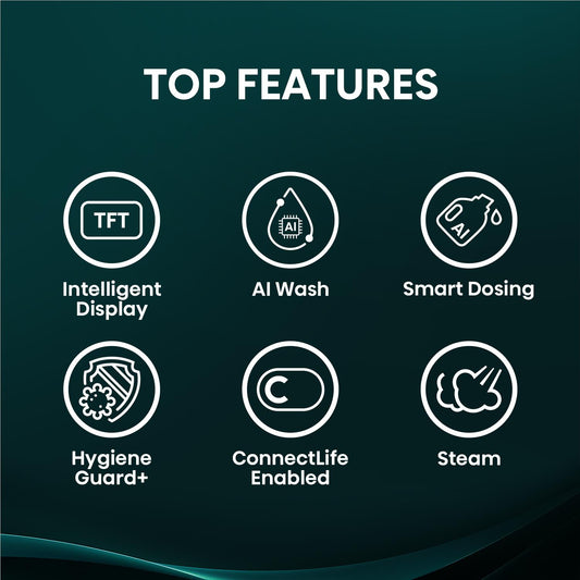 Hisense HWF9S1214BX Series 9S 12kg TFT Front Load Washer (Charcoal Black)