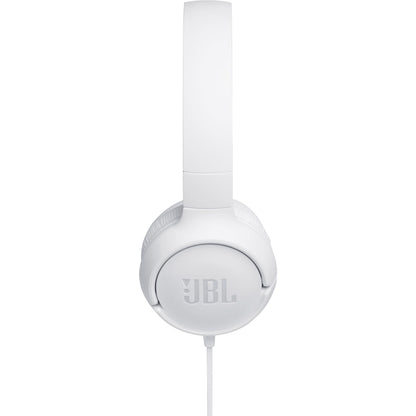 JBL Tune 500 Wired On-ear Headphones (White)