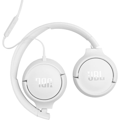 JBL Tune 520C Wired USB-C On-Ear Headphones (White)