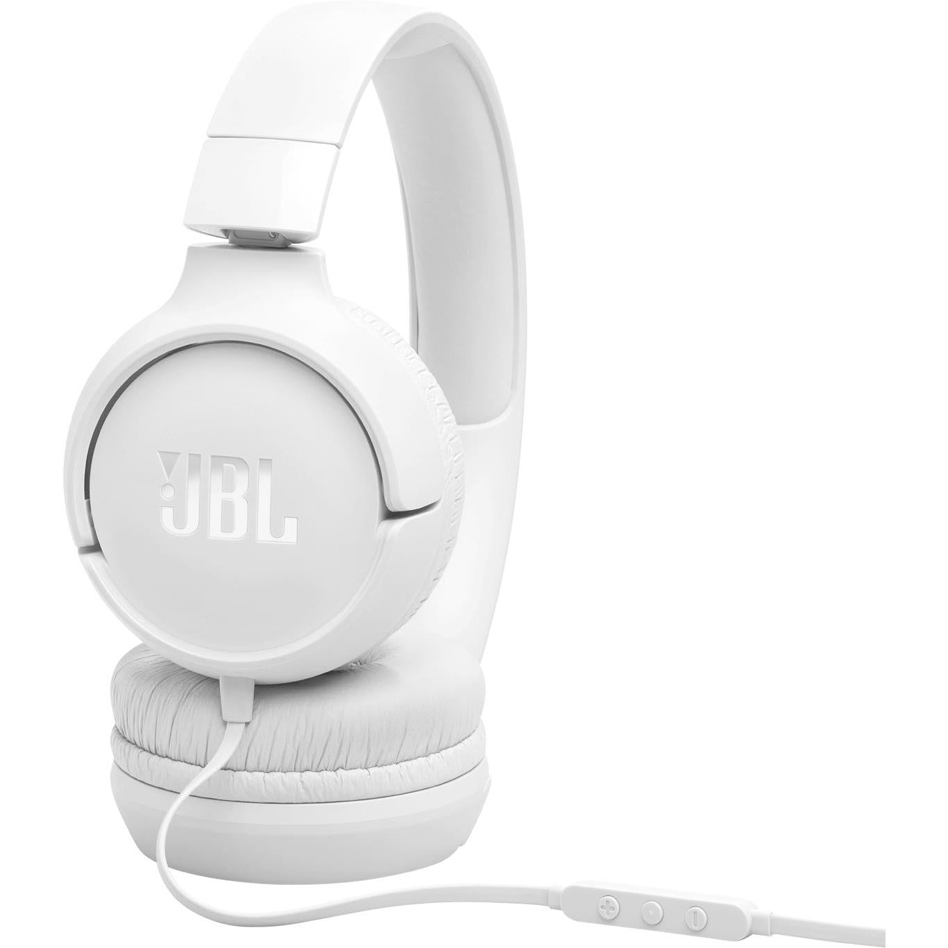 JBL Tune 520C Wired USB-C On-Ear Headphones (White)