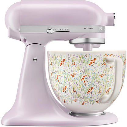 KitchenAid KSM156 4.7L Artisan Stand Mixer with Ceramic Floral Bowl