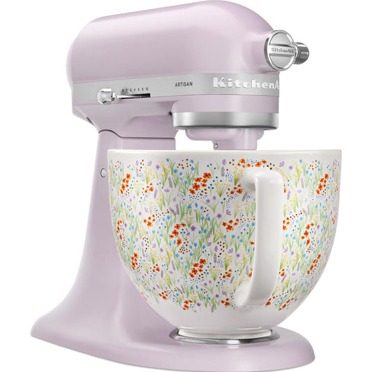 KitchenAid KSM156 4.7L Artisan Stand Mixer with Ceramic Floral Bowl