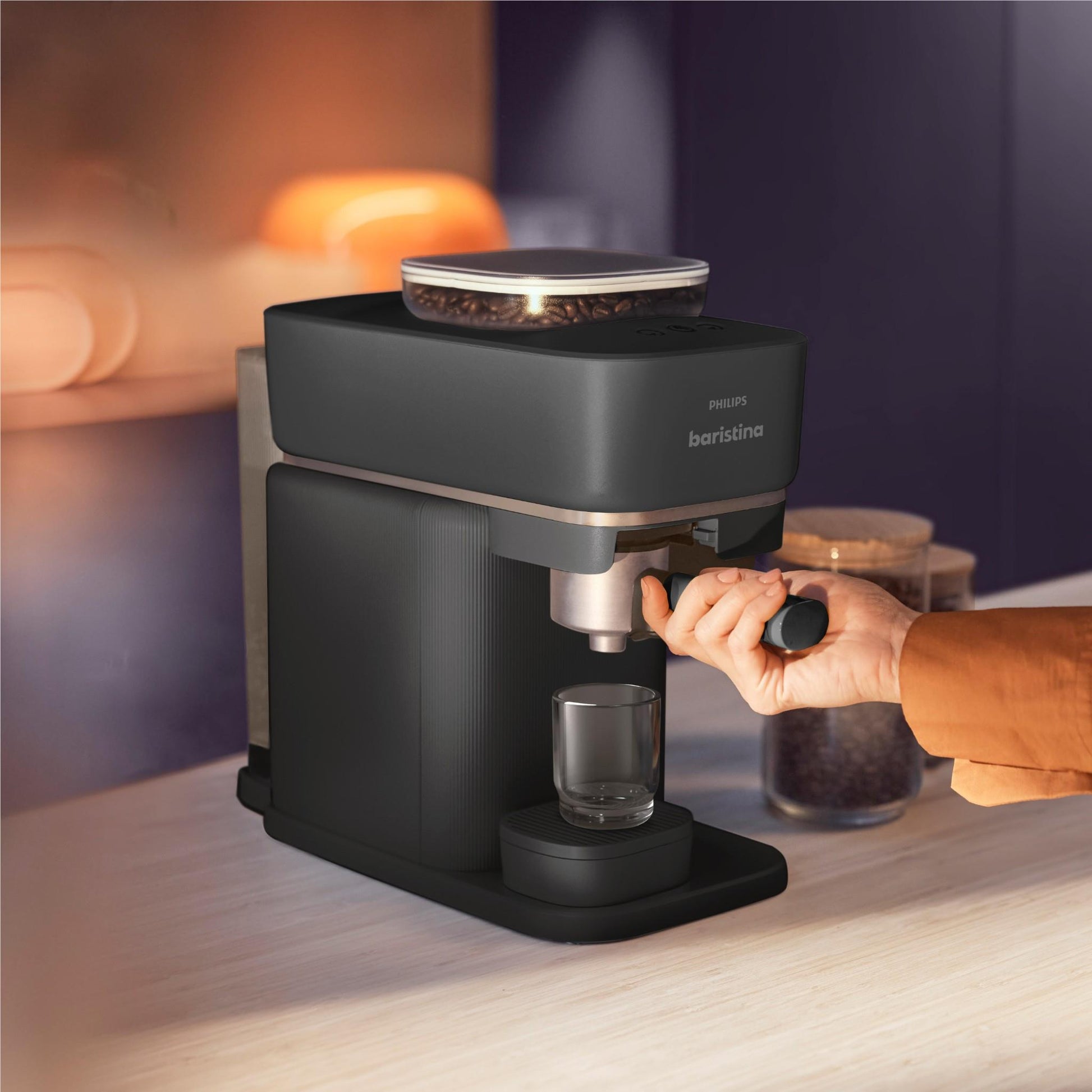 Philips Baristina Espresso Machine (Silhouette Black)