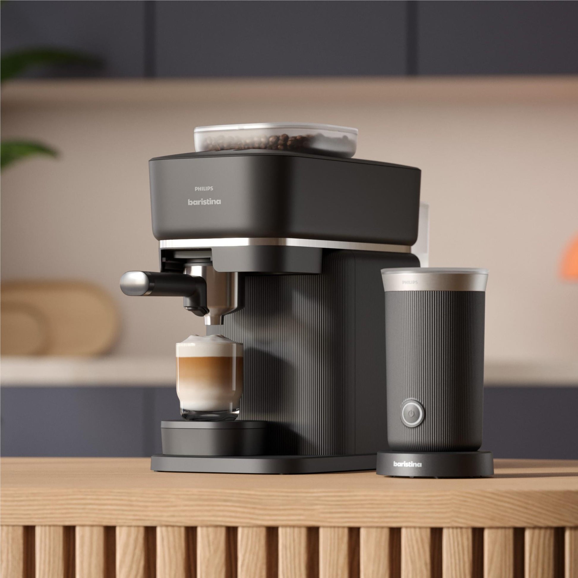 Philips Baristina Espresso Machine (Silhouette Black)