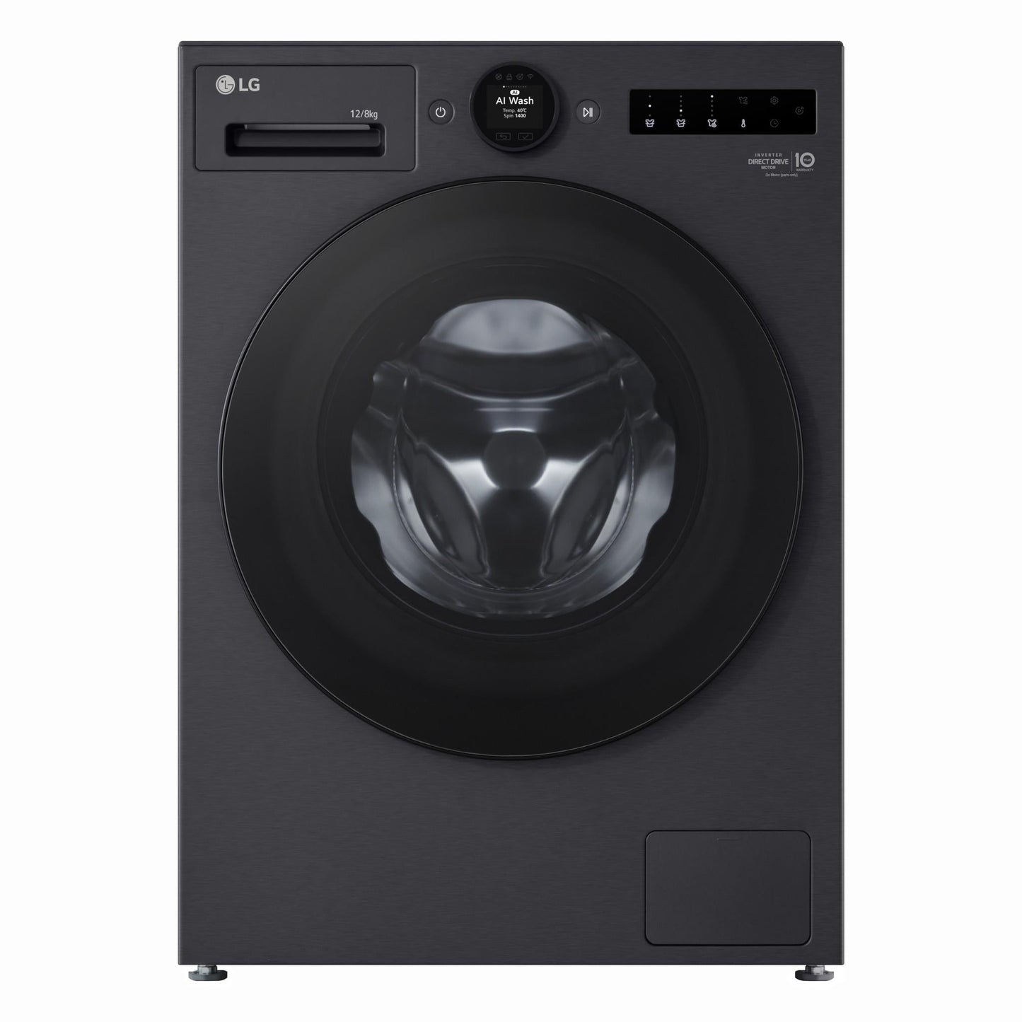 LG WXC101412MB Washer Dryer Combo
