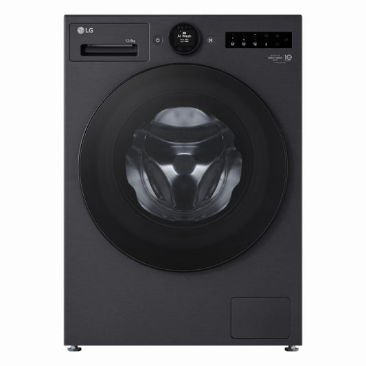 LG WXC101412MB 12kg/8kg 10 Series AI Front Load Washer Dryer Combo (Matte Black)