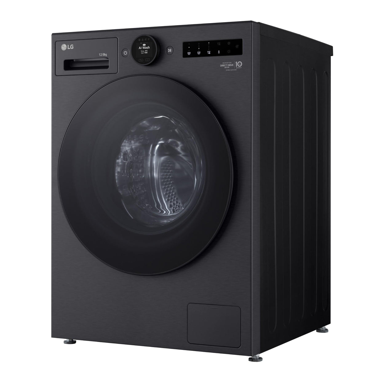 LG WXC101412MB 12kg/8kg 10 Series AI Front Load Washer Dryer Combo (Matte Black)
