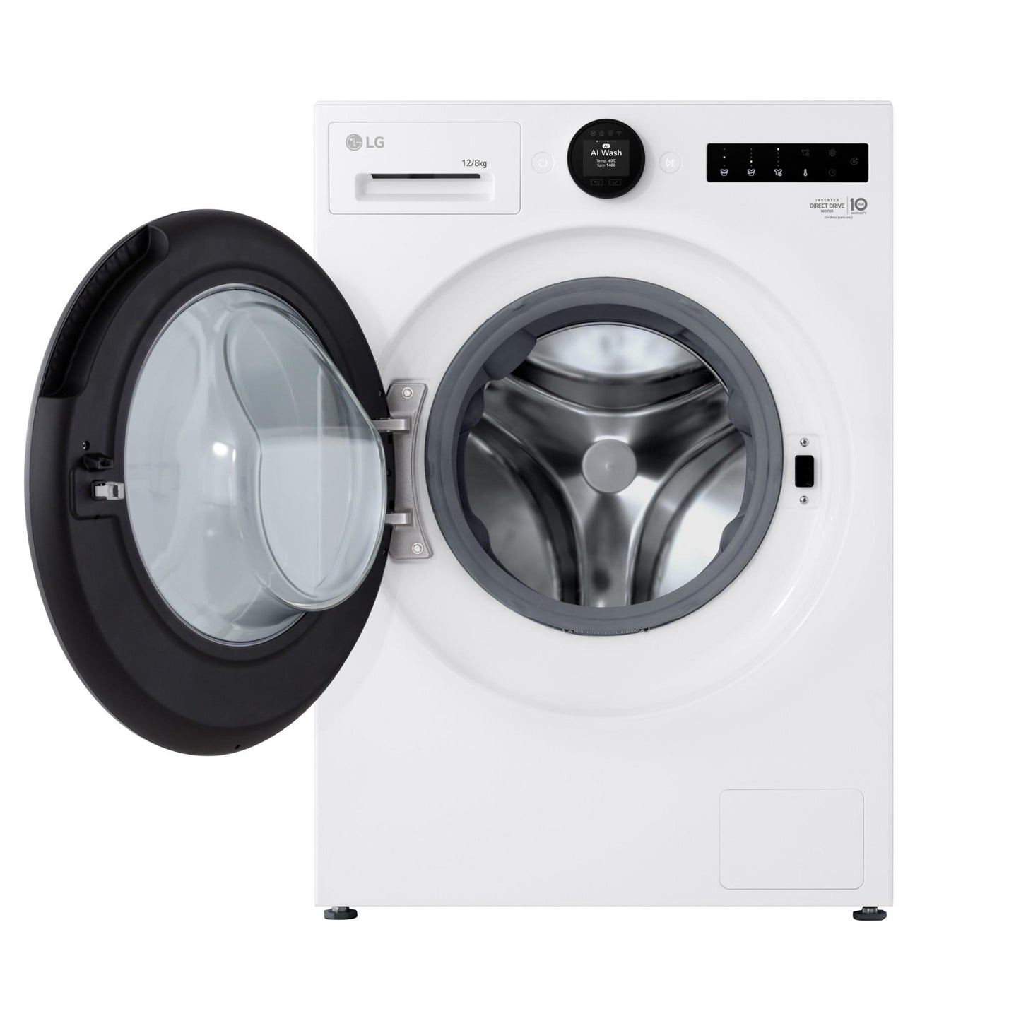 LG WXC10-1412W 12kg/8kg 10 Series AI Front Load Washer Dryer Combo (White)