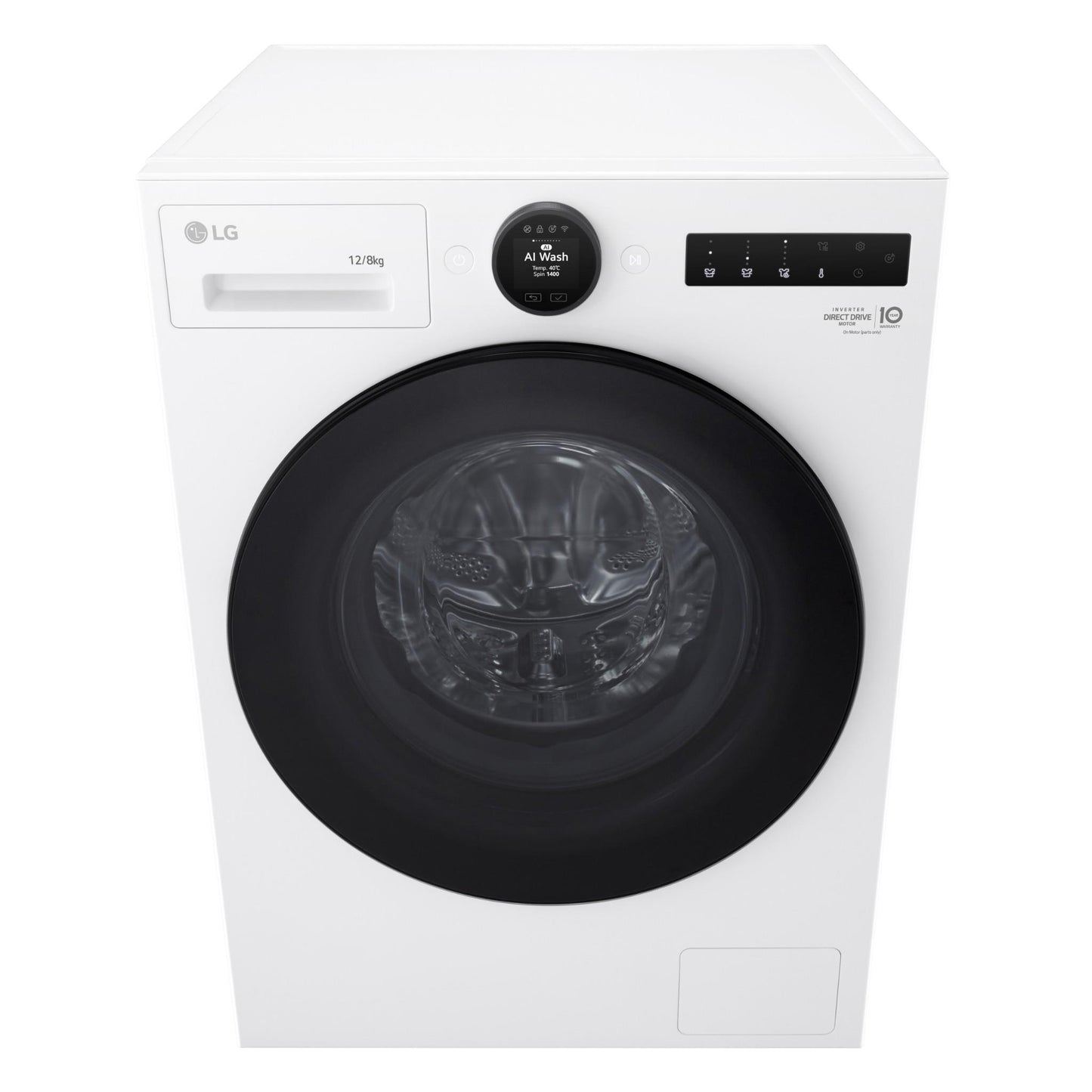 LG WXC10-1412W 12kg/8kg 10 Series AI Front Load Washer Dryer Combo (White)