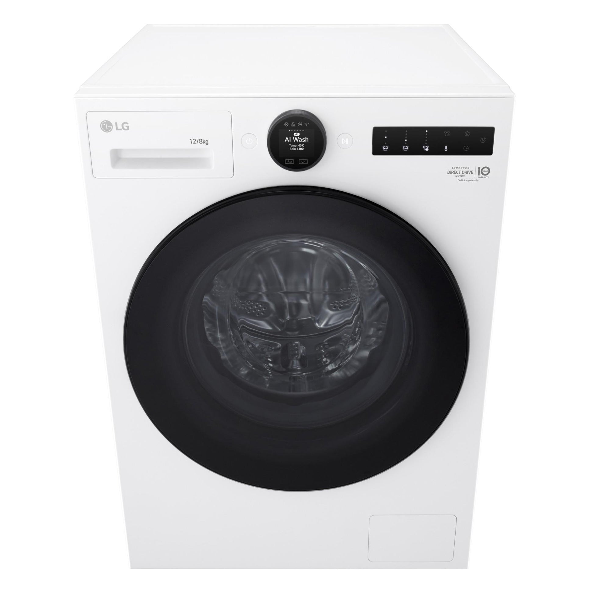 LG WXC10-1412W 12kg/8kg 10 Series AI Front Load Washer Dryer Combo (White)