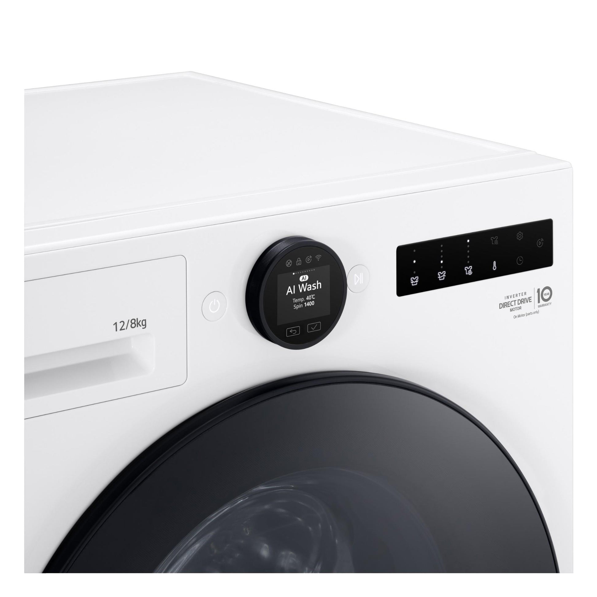 LG WXC10-1412W 12kg/8kg 10 Series AI Front Load Washer Dryer Combo (White)