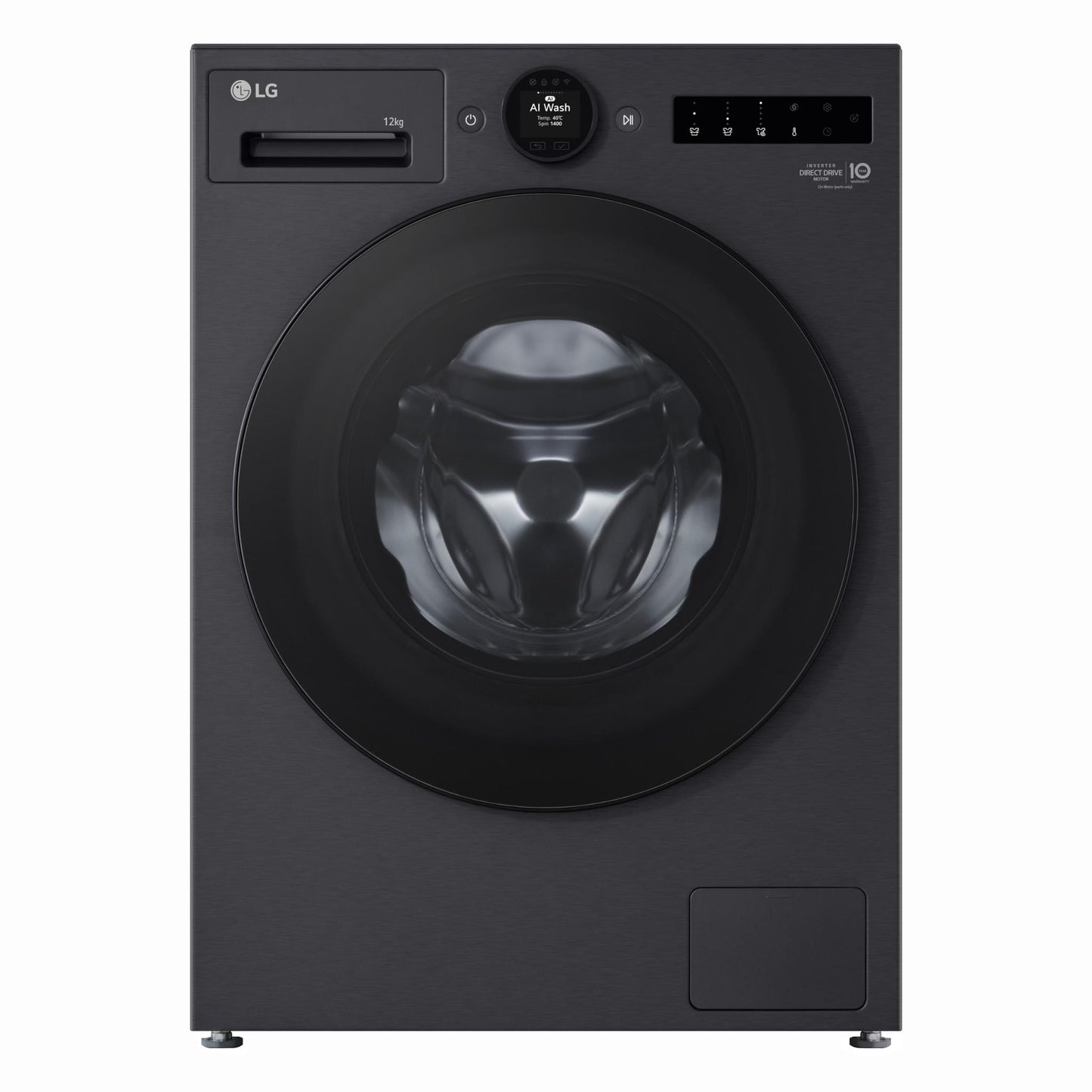 LG WX10-1412MB Series 10 12kg AI Front Load Washer (Matte Black)