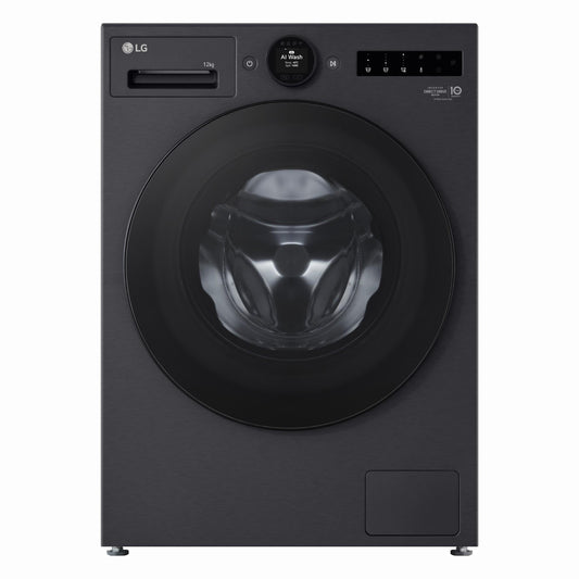LG WX10-1412MB Series 10 12kg AI Front Load Washer (Matte Black)